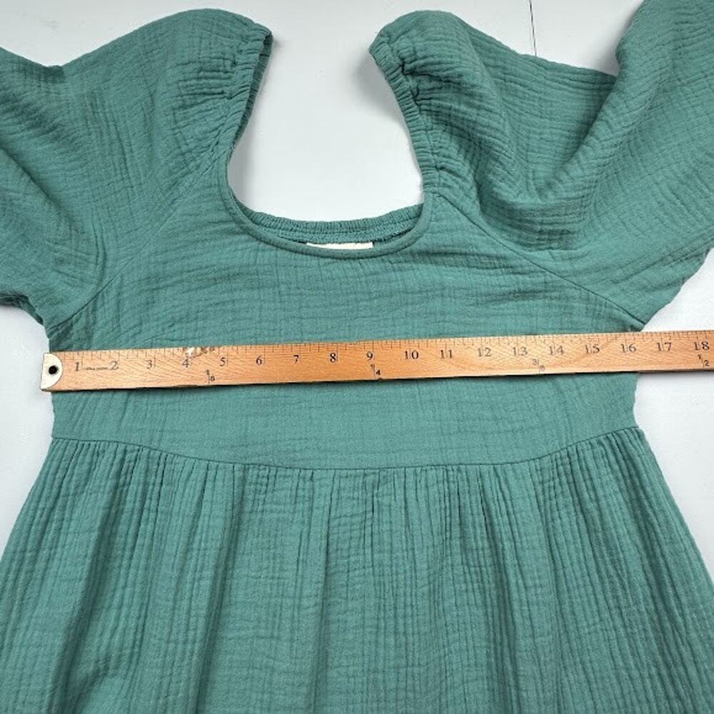 Universal Thread Dress Womens Extra Small Green Gauzey Peasant Cottage Milkmaid - Picture 11 of 15